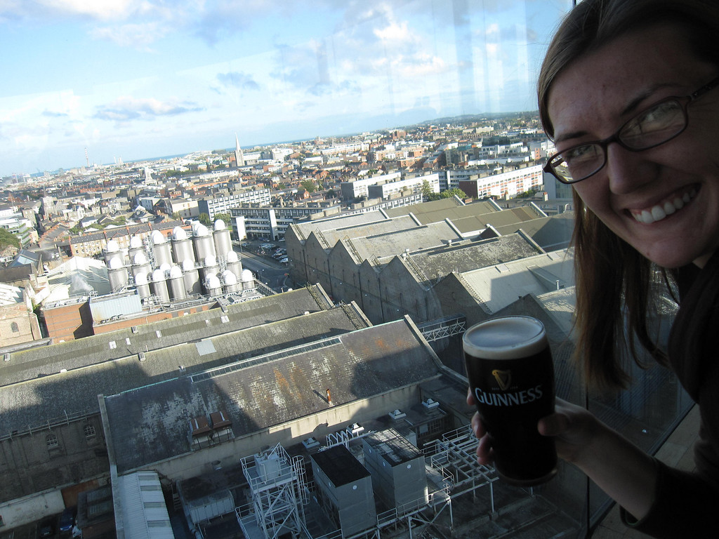View from the top of the Guinress Storehouse at the Gravity Bar