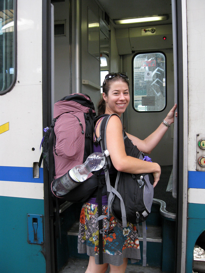 packing organized in a small rucksack