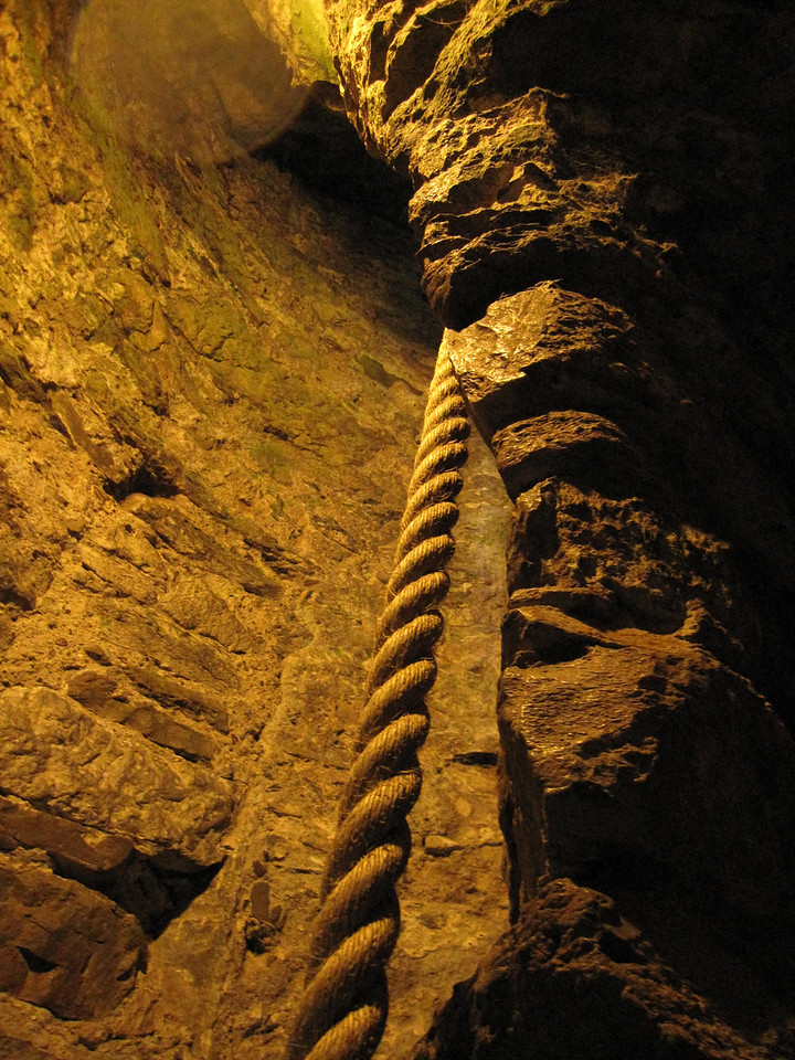 narrow staircase up to where you kiss the stone