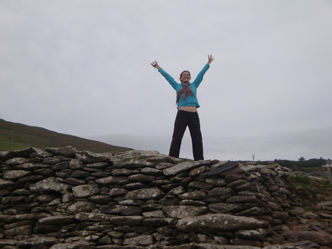 I stand atop Dingle's Dunbeg Fort
