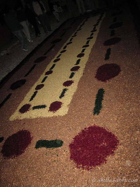 Semana Santa carpet made from chocolate!