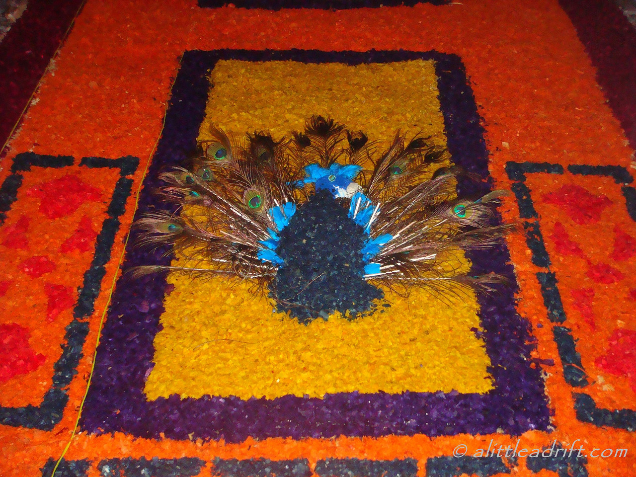peacock carpet in antigua guatemala