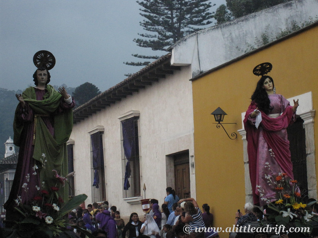 Parade floats during Semana Santa processions