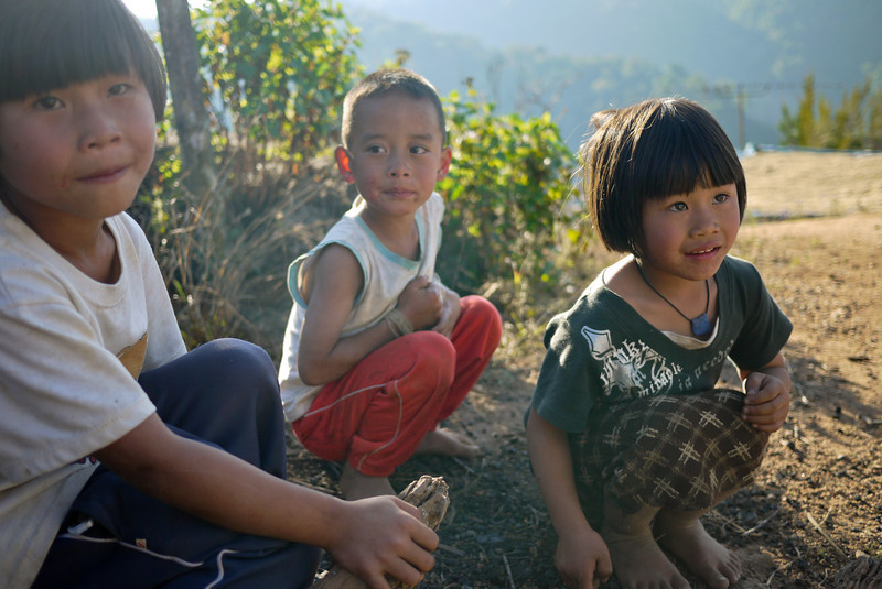 The sweet faces of children in the Akha Ama coffee village near Chiang Mai, Thailand. The sweet faces of children in the Akha Ama coffee village near Chiang Mai, Thailand.