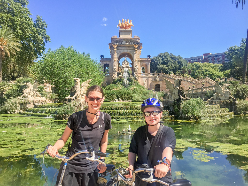 My niece and I took a bike tour if Barcelona together and paused for a snap in front of the Parc de la Ciutadella. Barcelona Parc de la Ciutadella