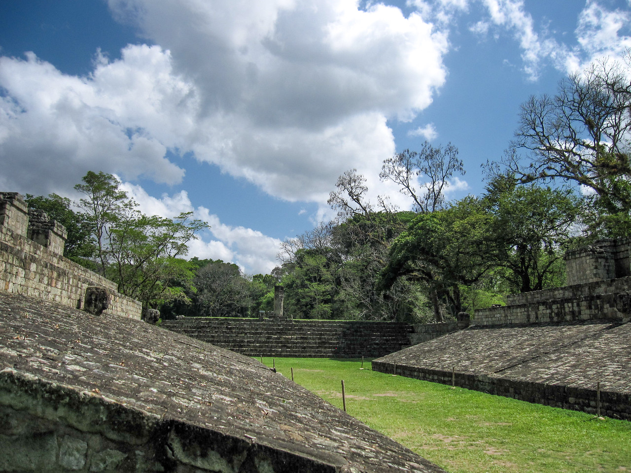 Ball court at the Copan ruins
