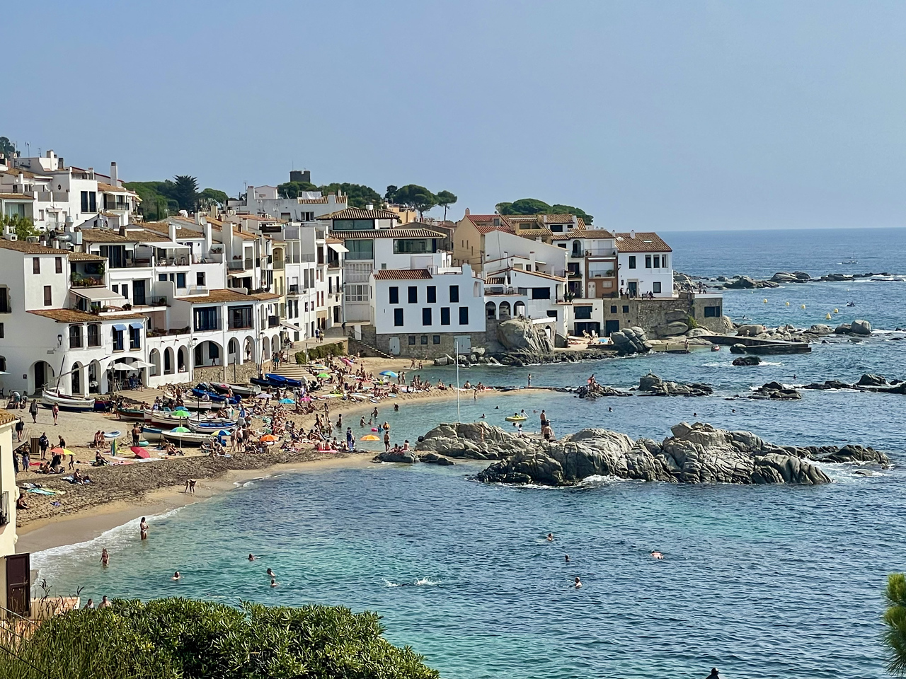 Palafrugell, Spain, a popular beach located on the Costa Brava