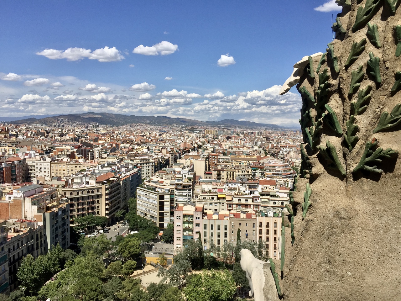 views from the nativity facade of the sagrada familia