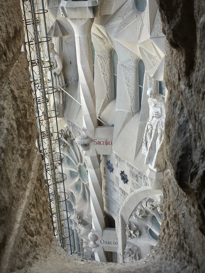 views of the nativity facade from the tower