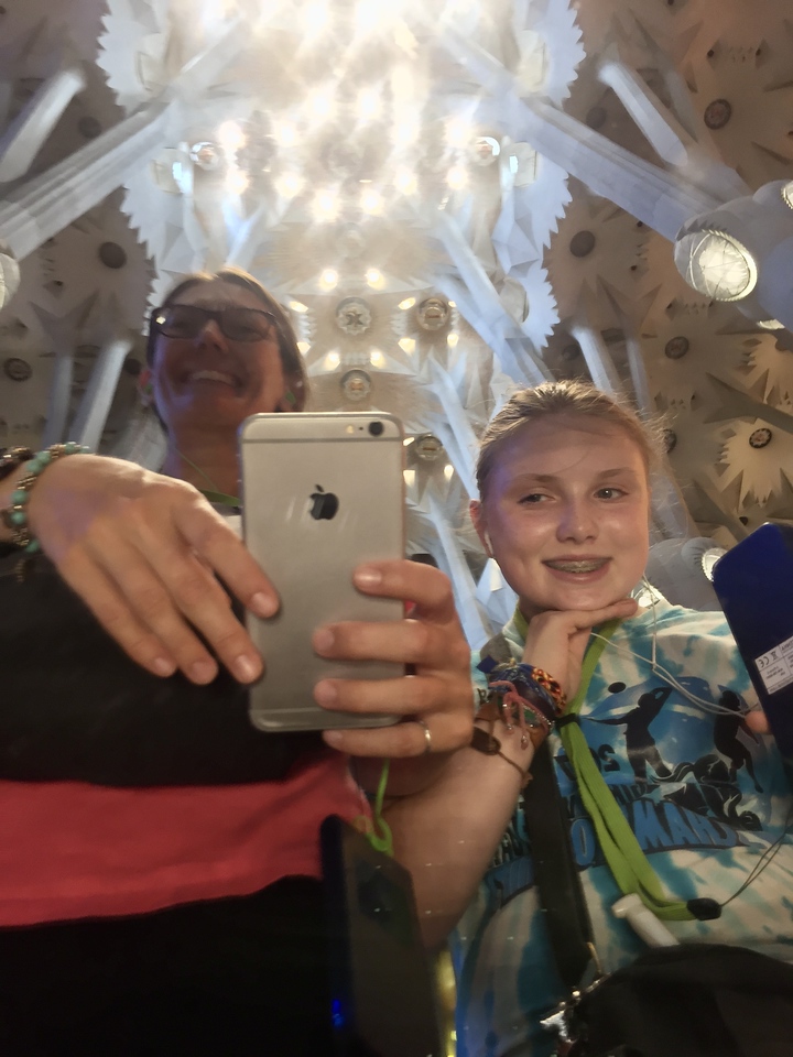 mirror relfection inside the sagrada.