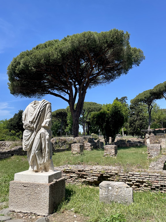 Statues and ruins at Ostia Antica