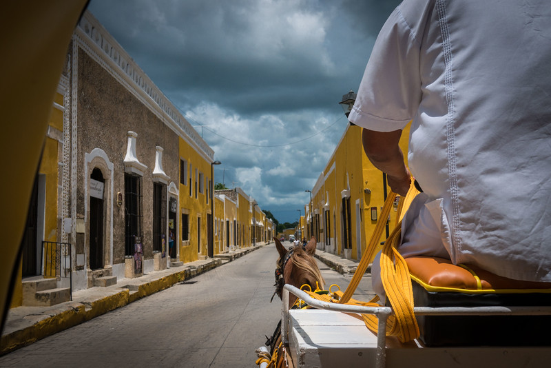 horse cart in izamal