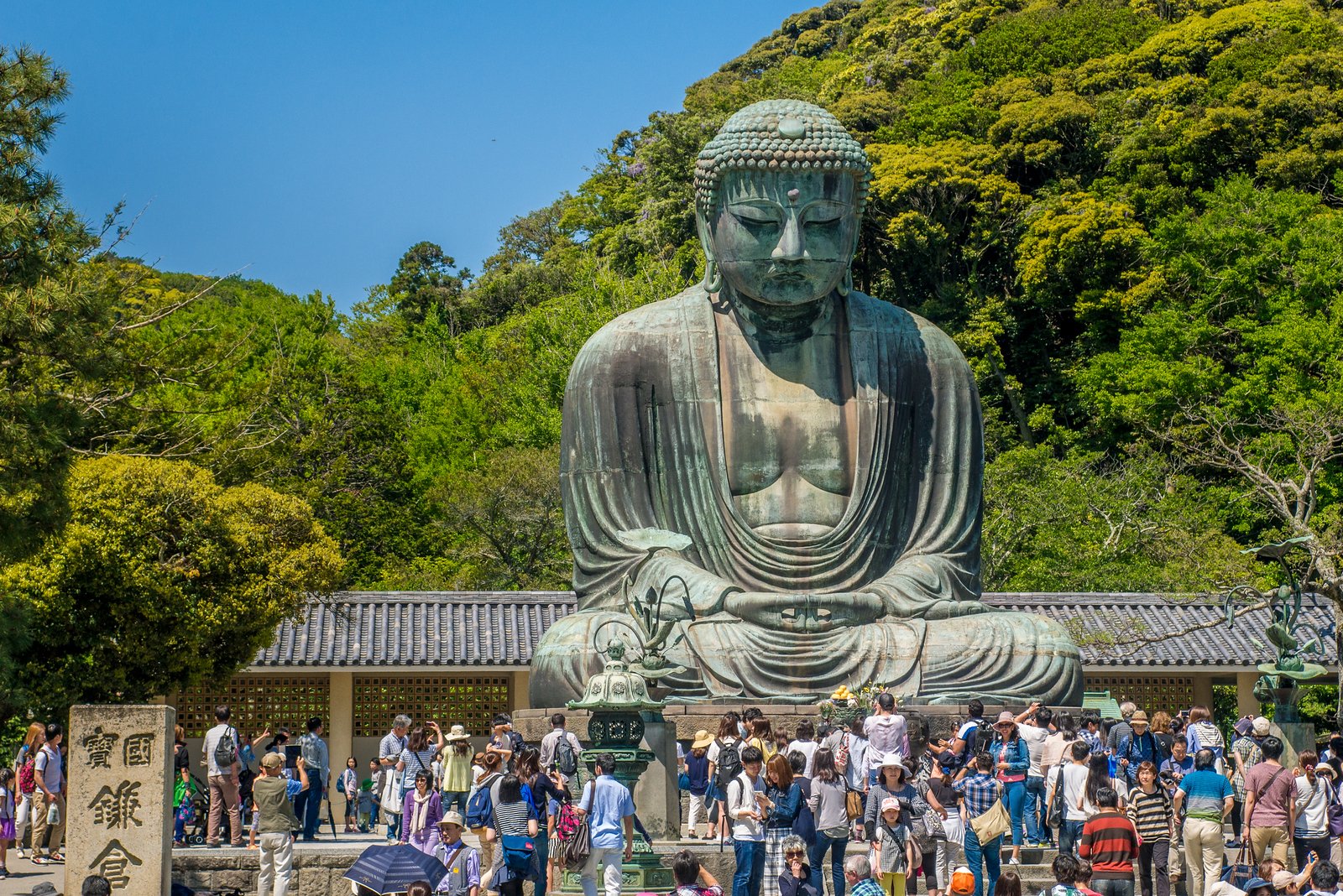 The Great Buddha at Kōtoku-in in Kamakura, Japan. Kōtoku-in temple giant Buddha