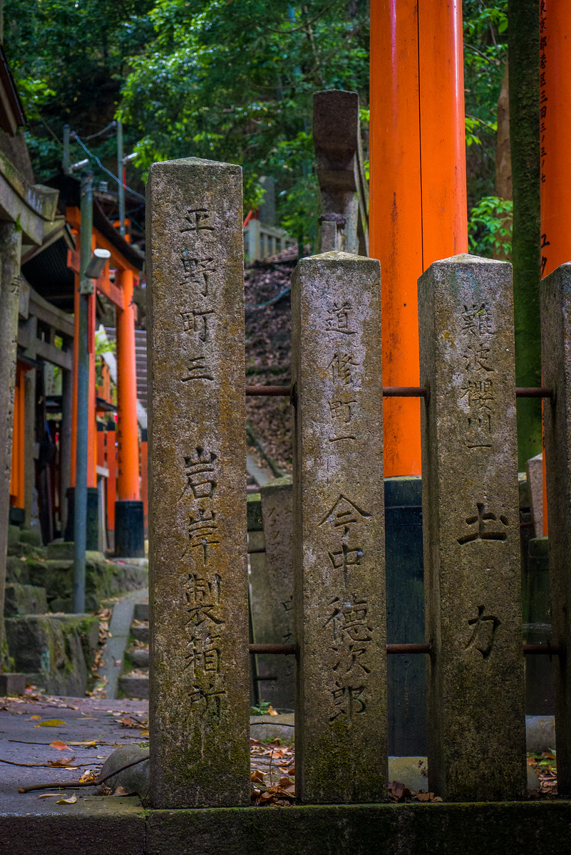 Fushimi Inari Shrine in Kyoto Orange torii gates at Fushimi Inari Shrine