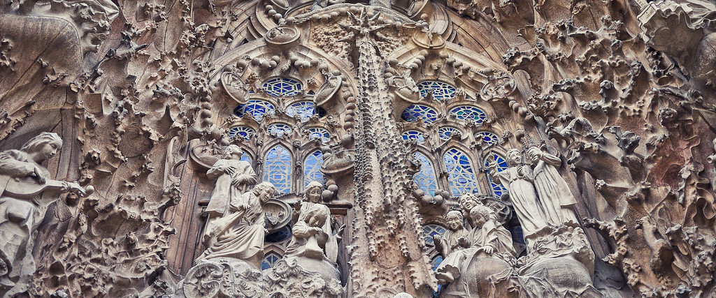 Nativity façade of La Sagrada Familia.