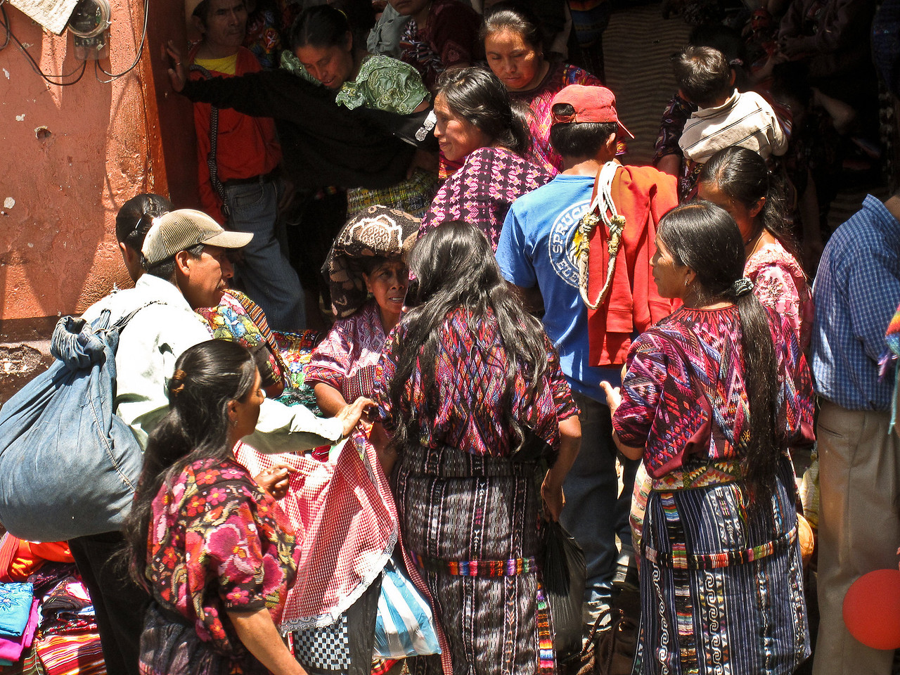 K'iche' Maya people at chichicastenango market in guatemala