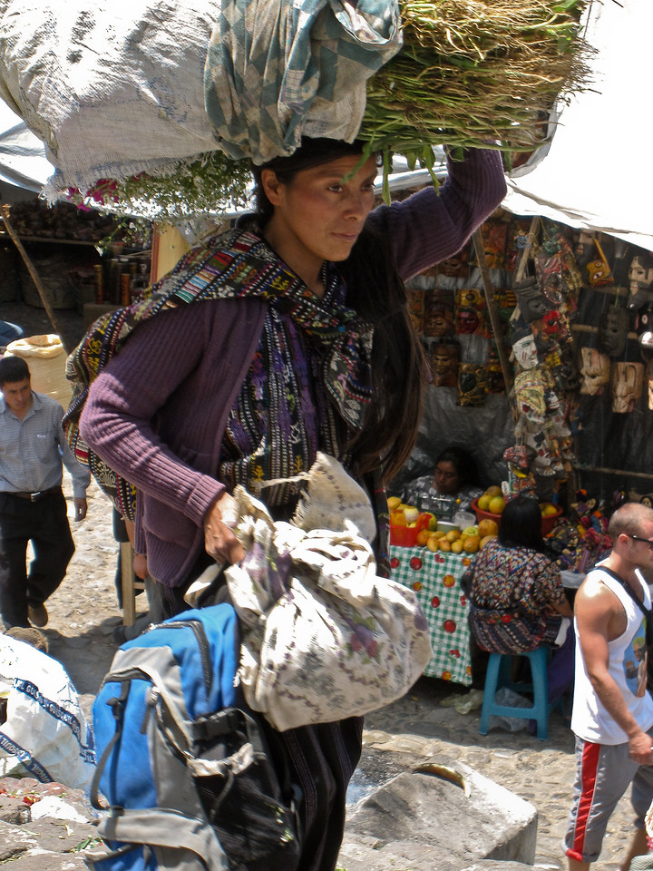 maya woman carrying load