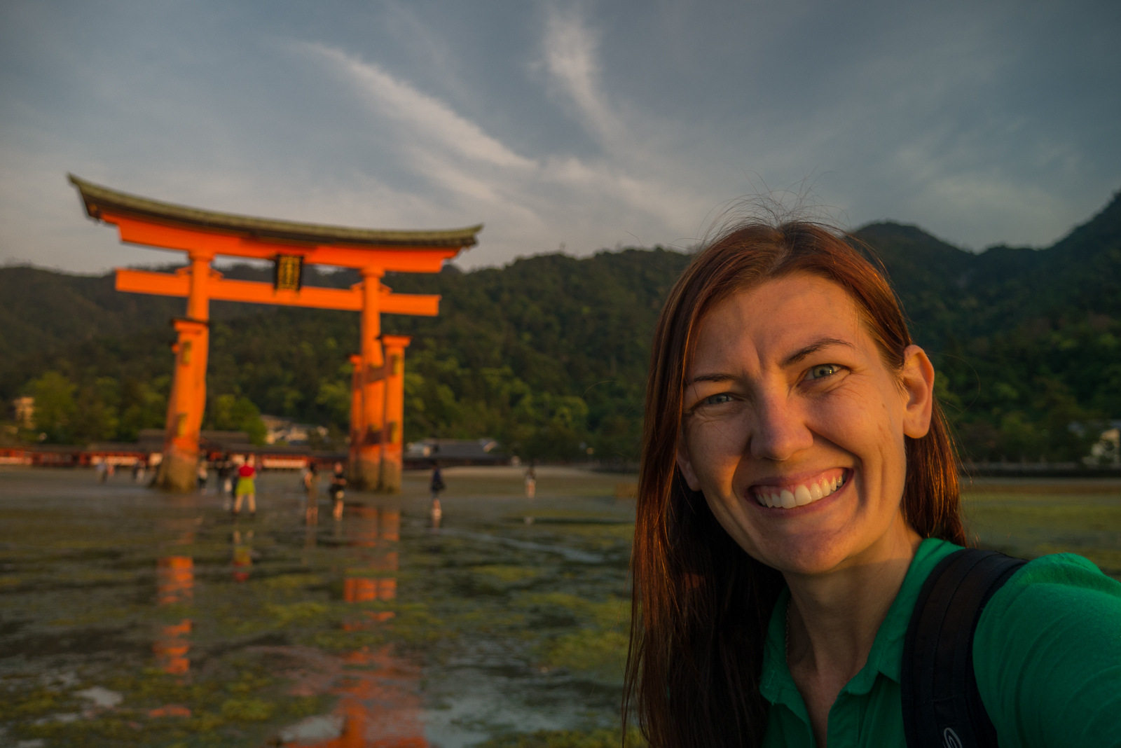 Selfie with the floating torii gate! Selfie with the floating torii gate!