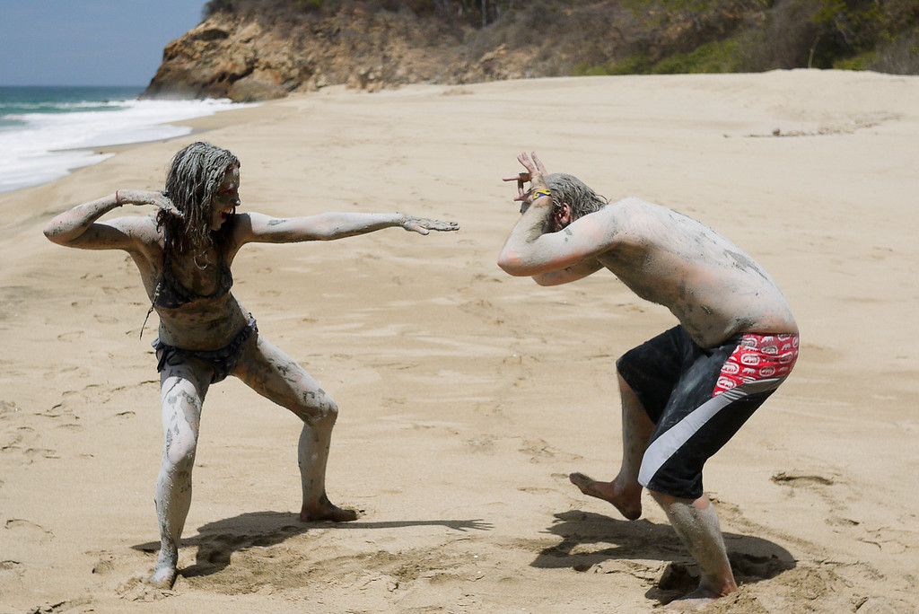 a mud beach in near San Pancho, Mexico
