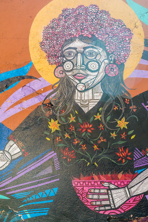 Colorful graffiti in Oaxaca Centro