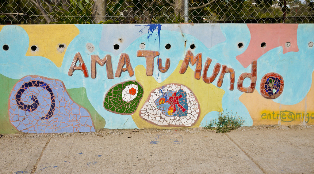 Love your world in tile relief in San Pancho, Mexico.
