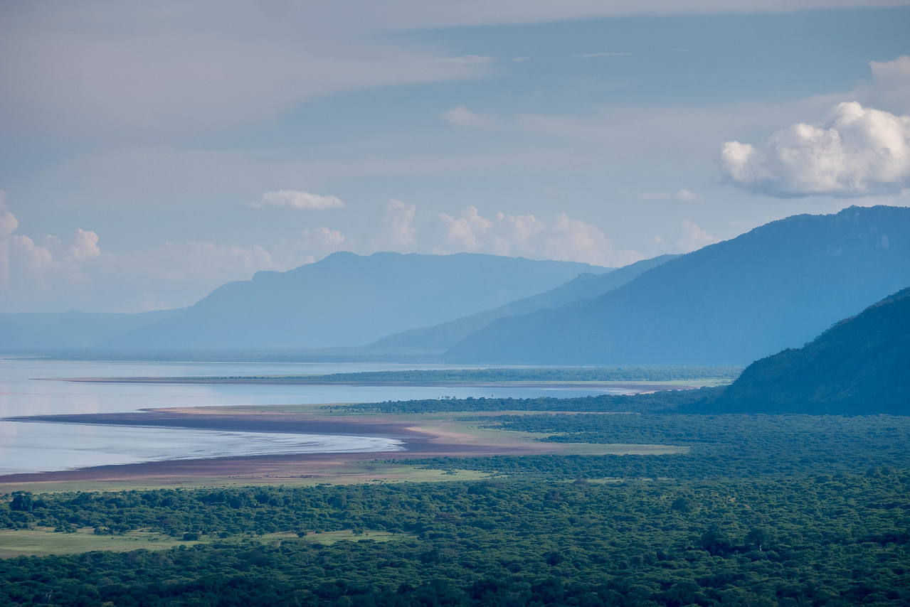 Looking out at Lake Manyara. Looking out at Lake Manyara