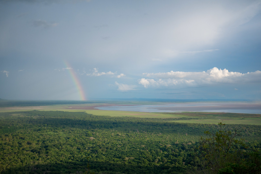 Rainbow over Lake Manyara Rainbow over Lake Manyara