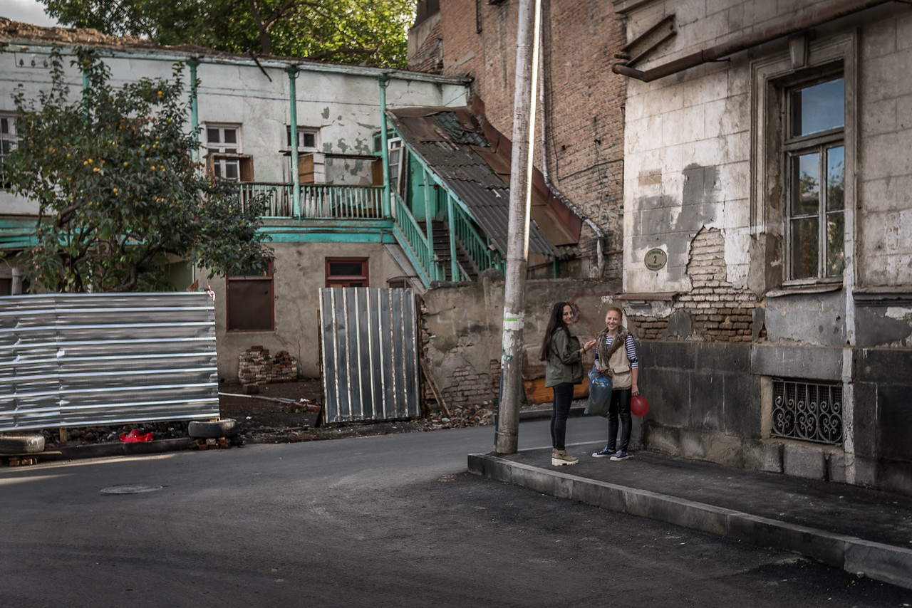 the back streets of Old town Tbilisi in the Republic of Georgia.