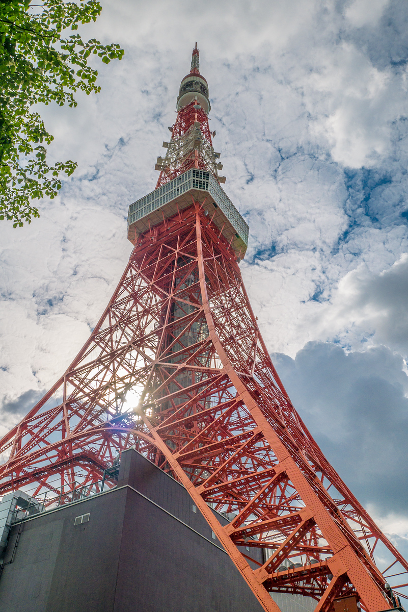 Jutting into the sky, Tokyo Tower makes for impressive panoramic views of the city. tokyo tower in japan