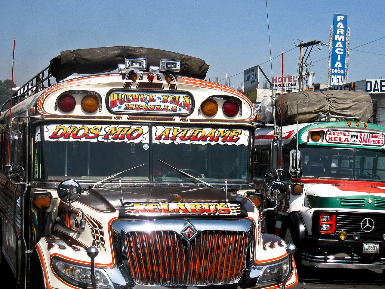 chicken bus with religious language