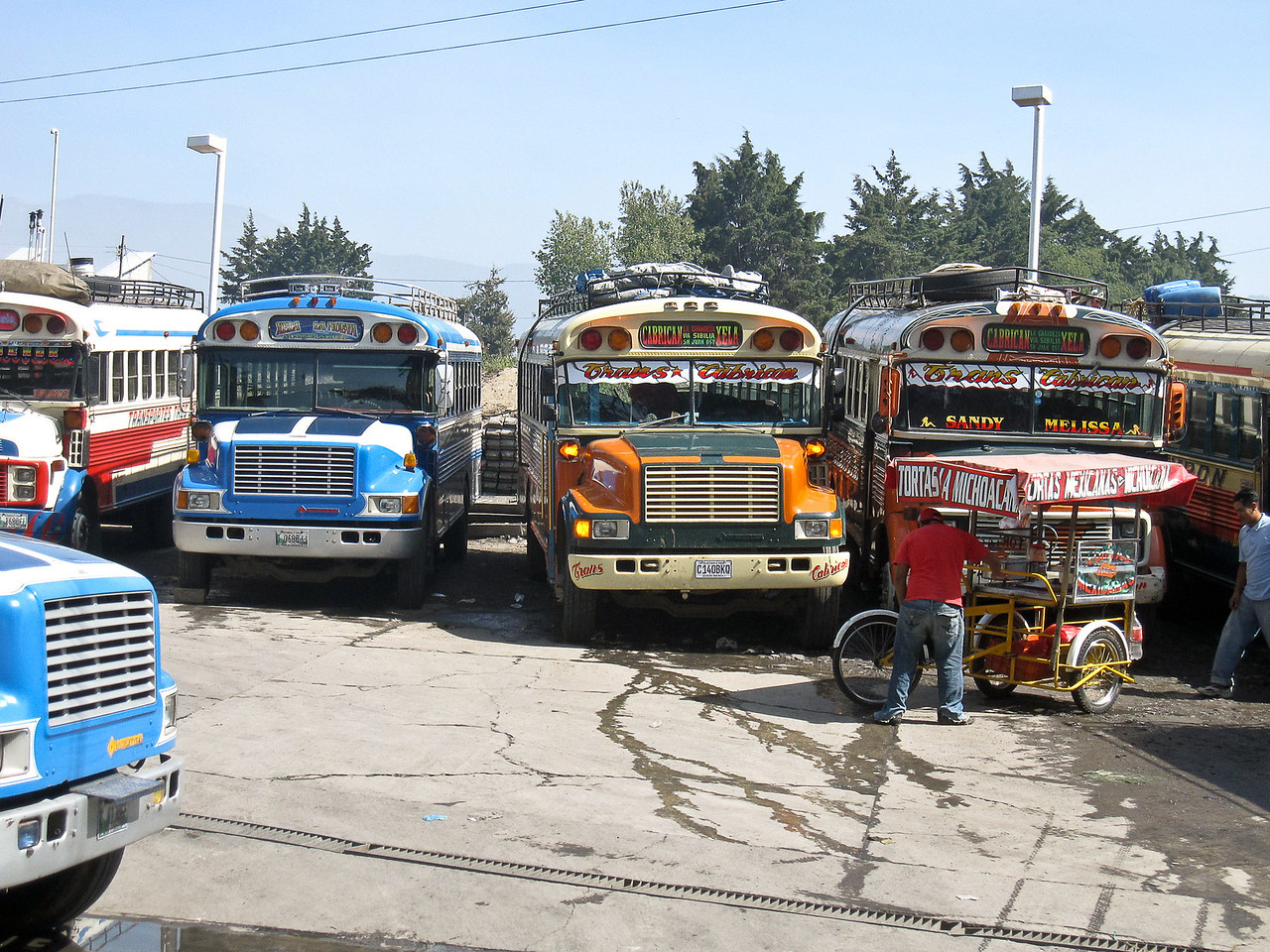 colorful guatemalan chicken bus