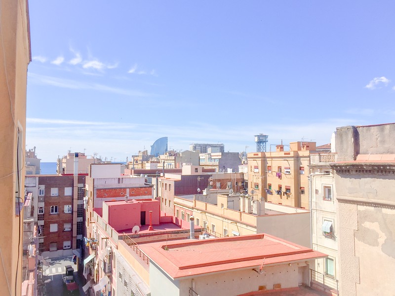 Views from my balcony — yes, that's the beach just a blog and a half a way! views of barceloneta