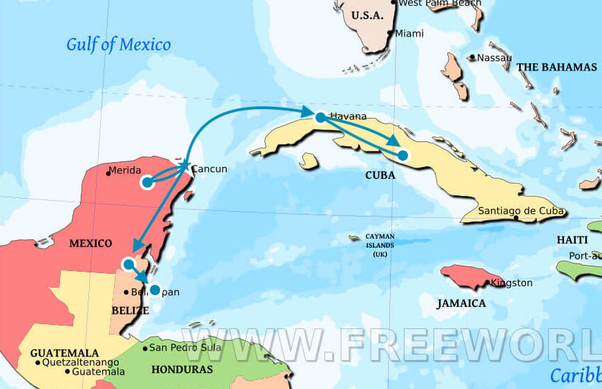 backpacking Mexico, Cuba, and Belize in Central America on my round the world trip