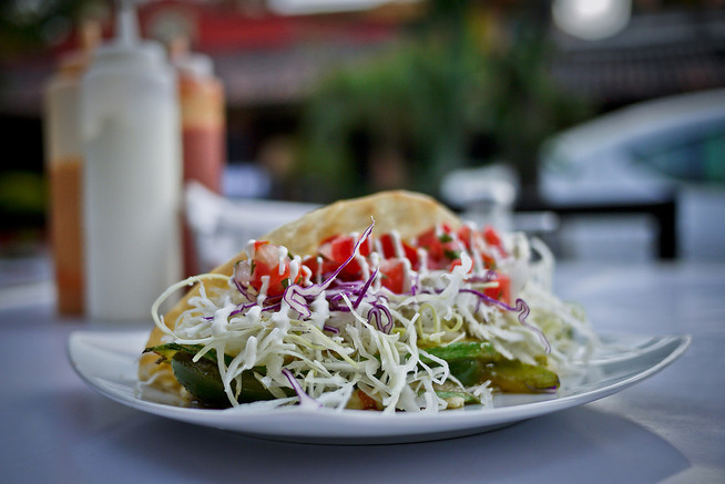 fresh beautiful taco