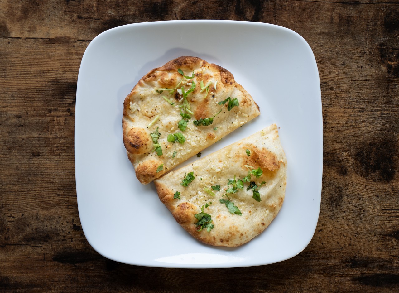 garlic naan is best side to indian food