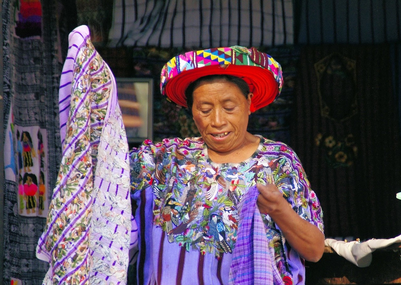 market seller at an easter market selling goods