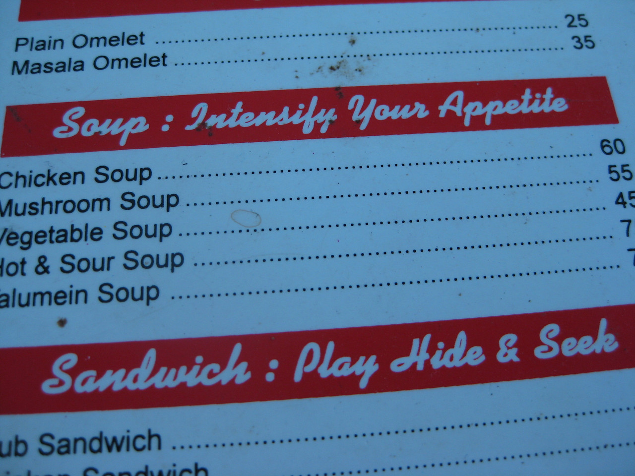 funny menu from kathmandu nepal