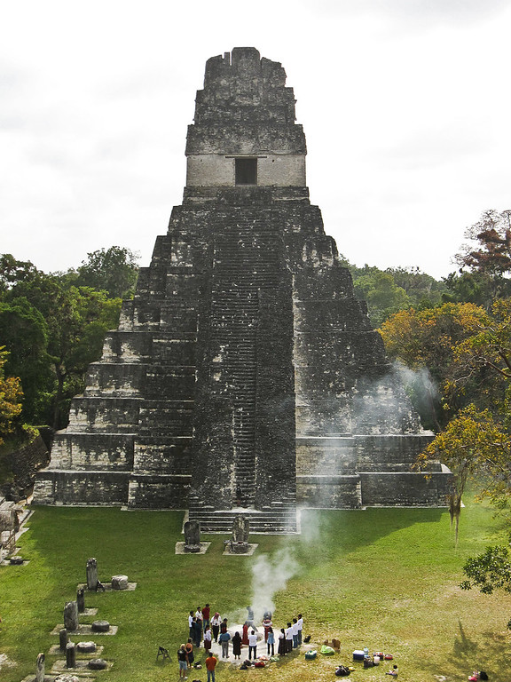 Jaguar Temple (Temple I) at Tikal ruins, Guatemala