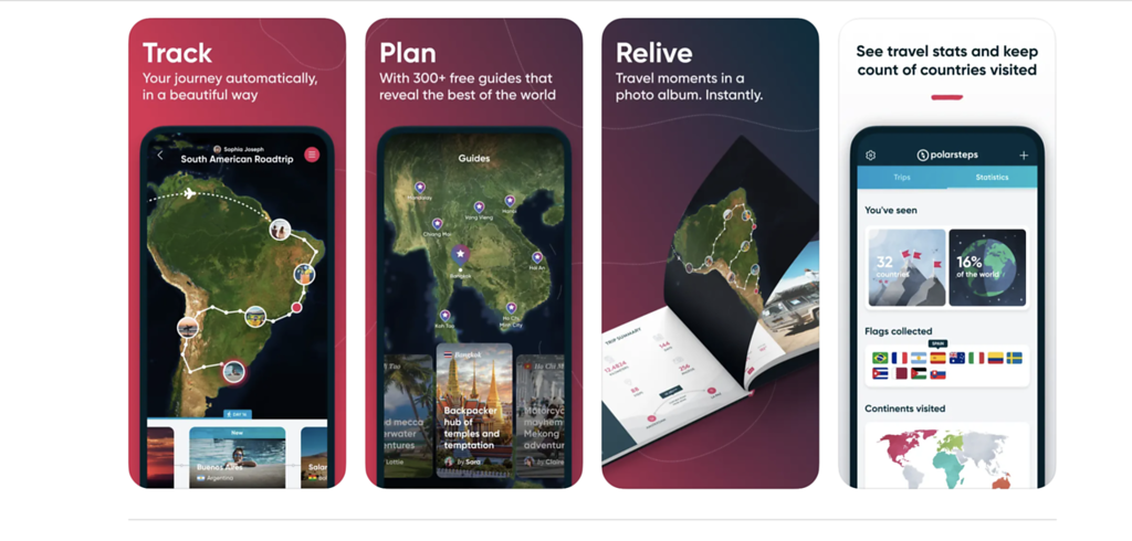 Polarsteps online journal app