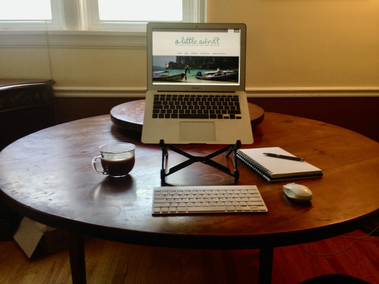 this is my portable traveling ergonomic laptop setup