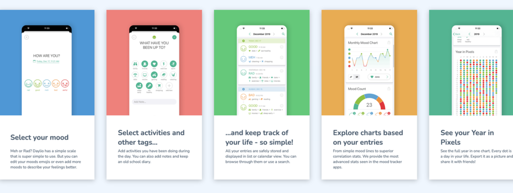 Daylio is a super slick online journal app