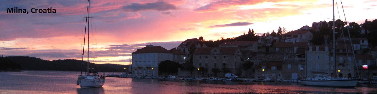 Sunset in Milna, Croatia Watching Sunset in Milna, Croatia