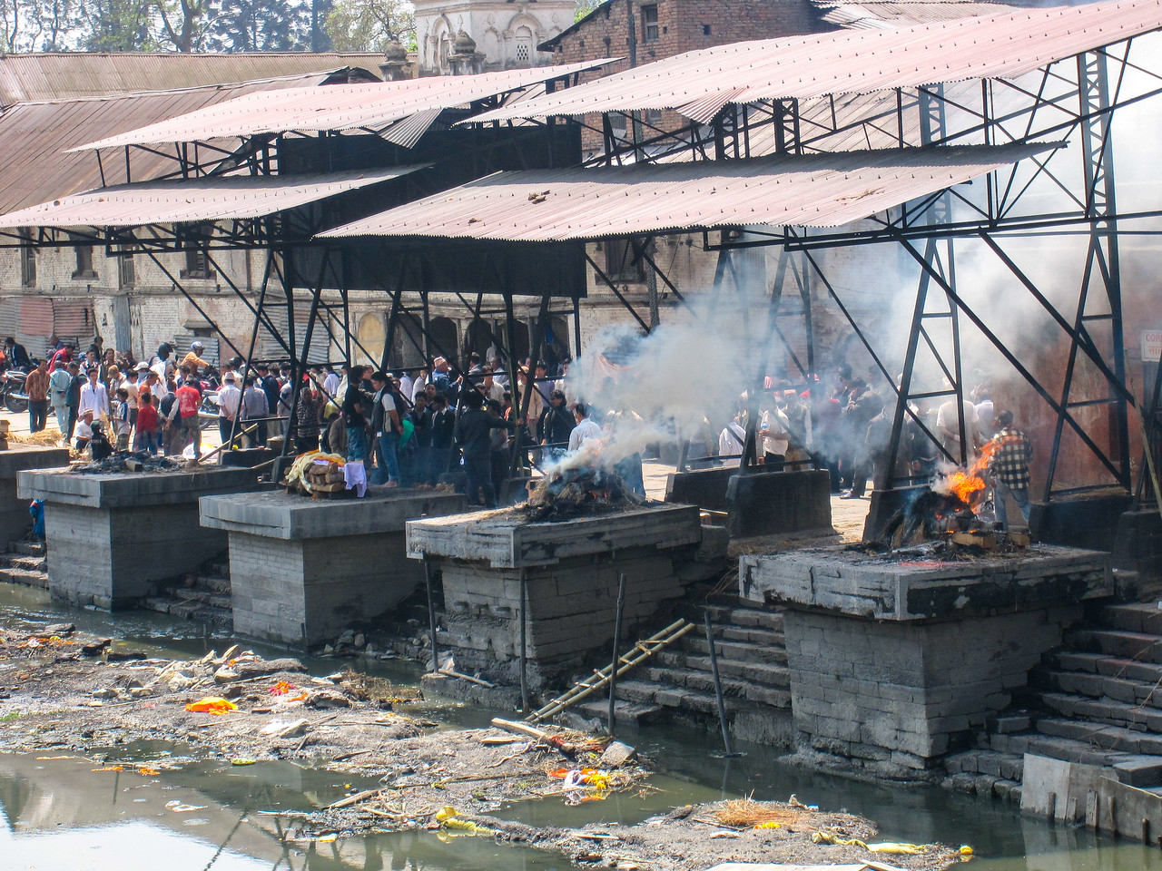 Holy ghats burn at Kathmandu's Pashupatinath Temple