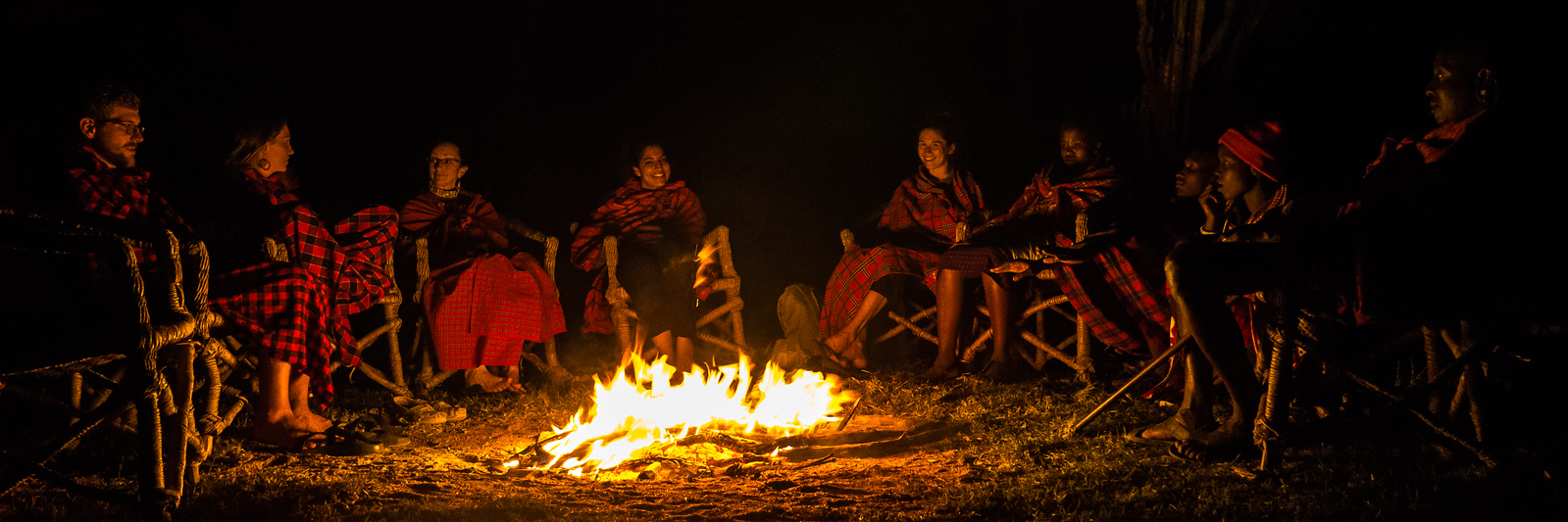 Each evening we sat around the campfire and chatted. We were always free to ask the Maasai questions about their lives and traditions. campfire songs with the Maasai