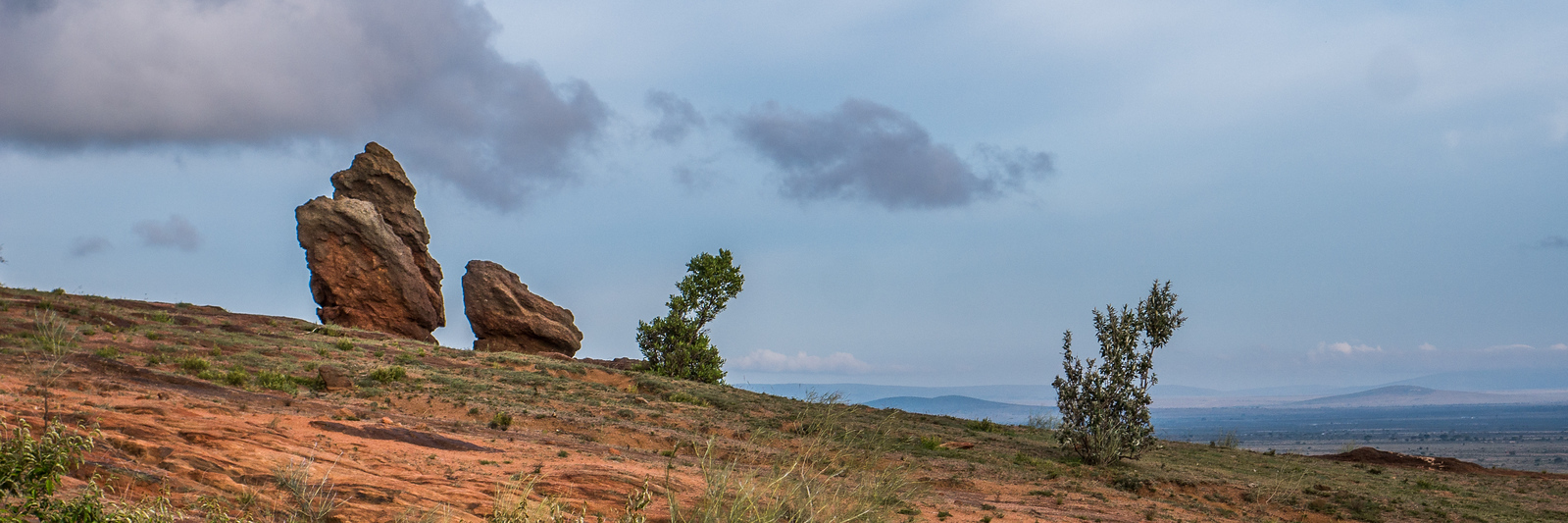 A rock outcropping near Maji Moto Cultural Camp, which is led by Salaton Ole Ntutu and village elders. A rock outcropping near Maji Moto.