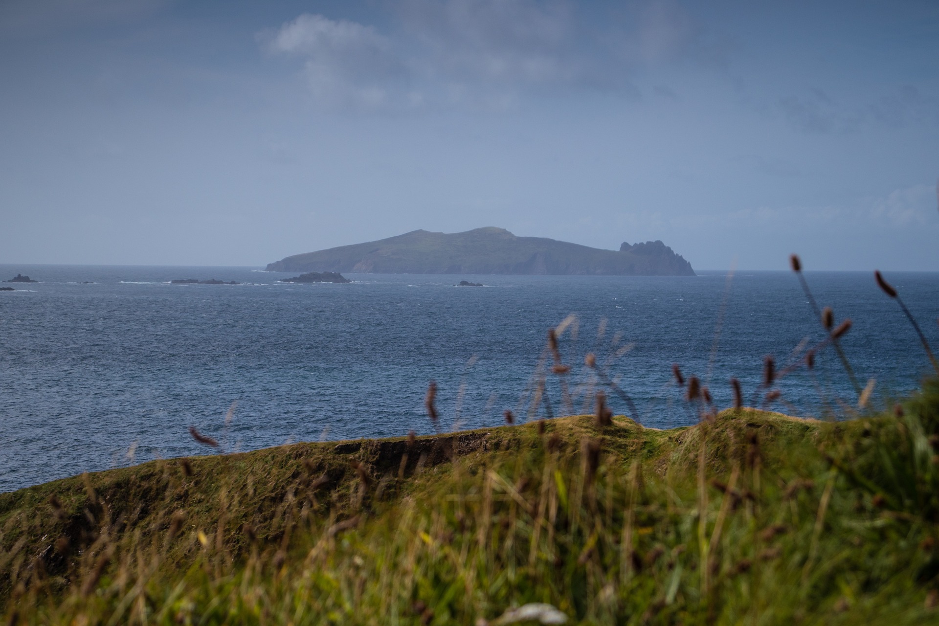 sleeping giant viewed from the Dingle Peninsula along Slea Head Drive
