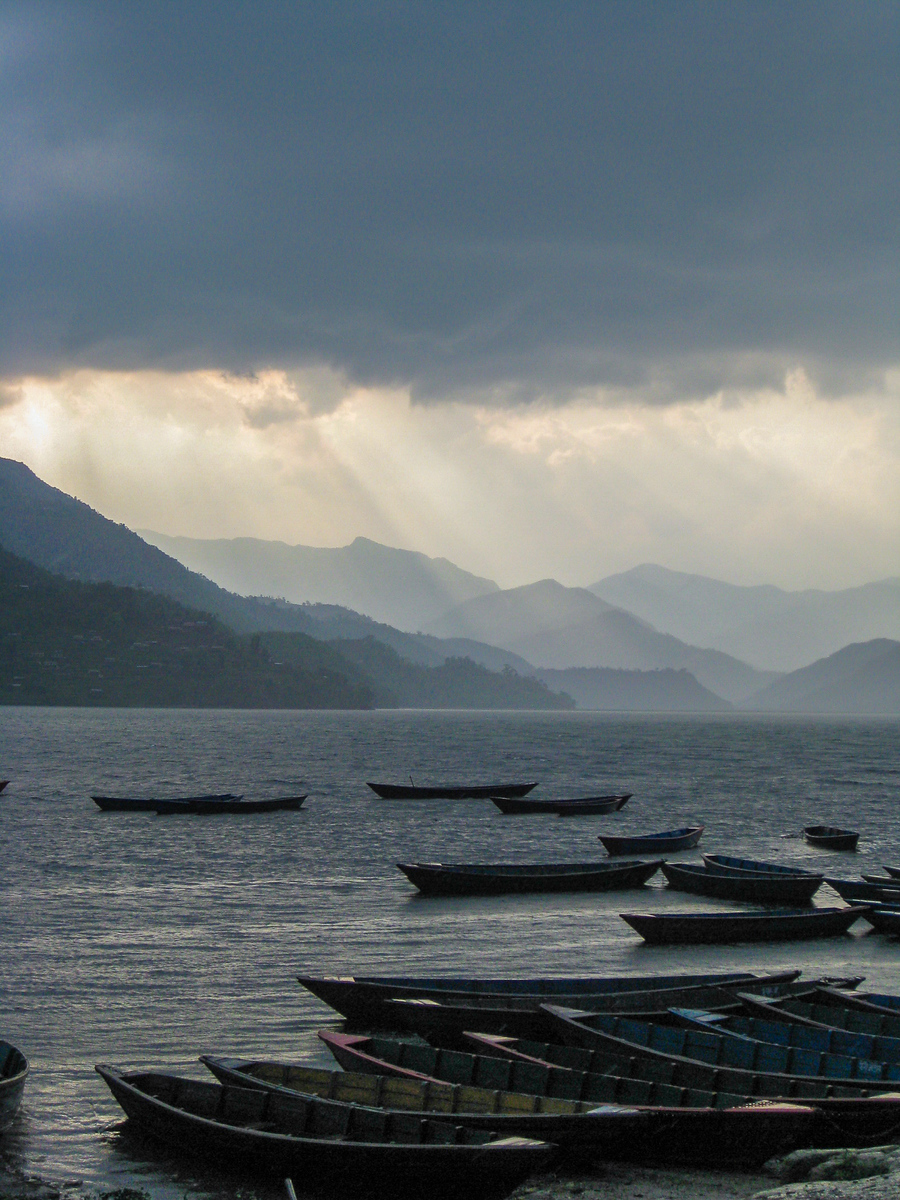 Pokhara lake started my trek, a key stop on my 1-year world travels itinerary