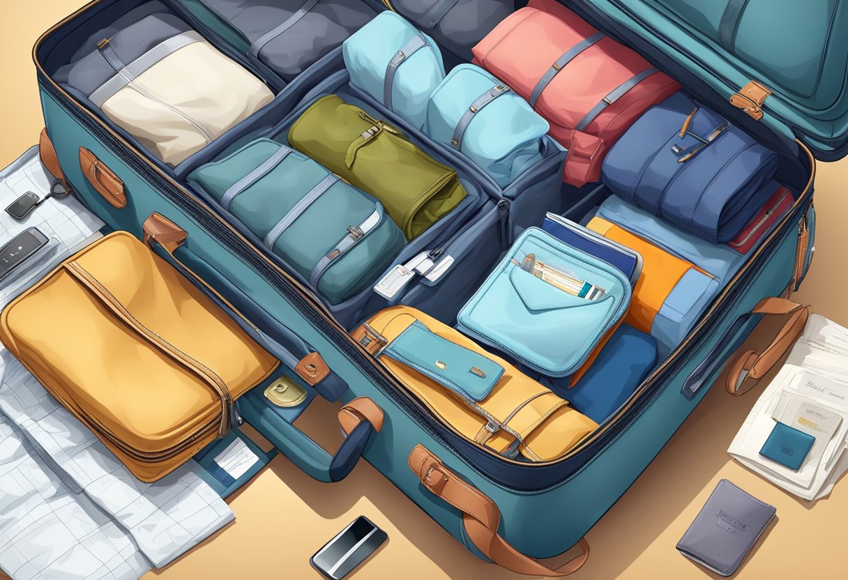 packing an organized suitcase