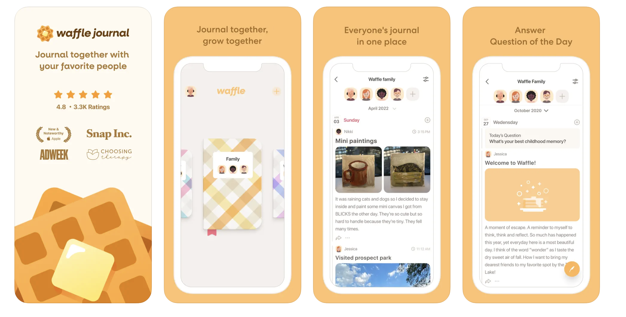 Waffle Journal travel diary screenshot for iphone